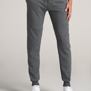 American Tall Wearever Fleece Joggers for Tall Men in Charcoal Mix Size MM / Sem